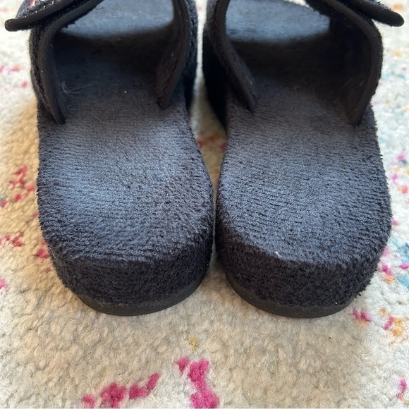 Hunter Terry Towelling Platform Slide Sandal in Black sz 9 - Picture 5 of 7